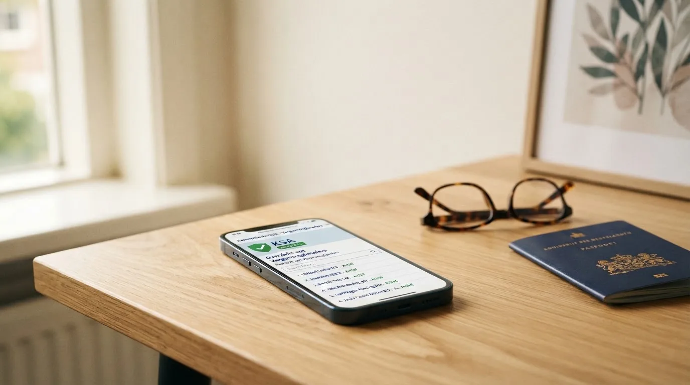 Een smartphone met de website van de Kansspelautoriteit geopend op het register van vergunninghouders