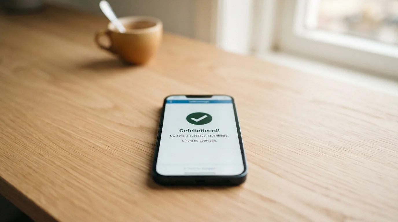 Het Ksa-logo en een voorbeeld van het online vergunningenregister van de Kansspelautoriteit op een telefoonscherm