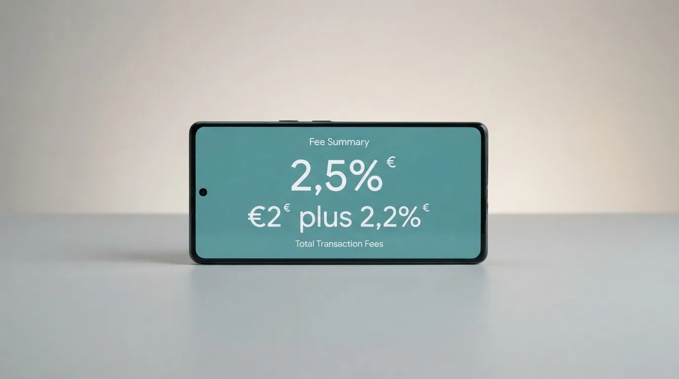 Overzicht van tarieven en limieten van MuchBetter op een telefoonscherm