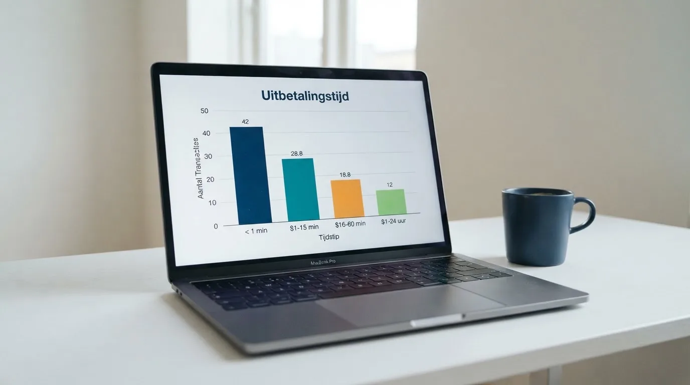 Laptopscherm met een vergelijkingstabel van tien Nederlandse online casino's